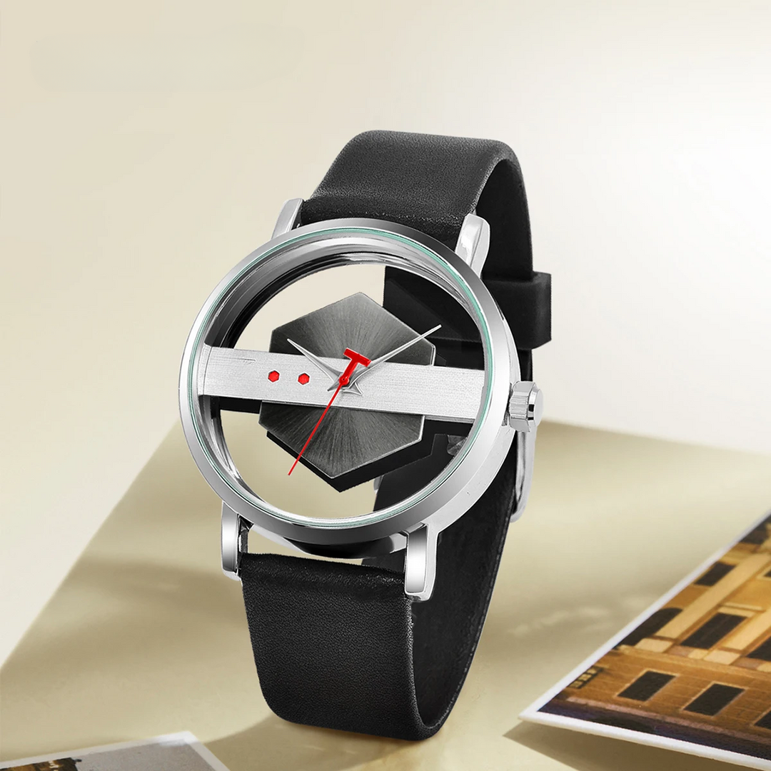 DialVorn - Orologio Con Quadrante Geometrico E Cinturino