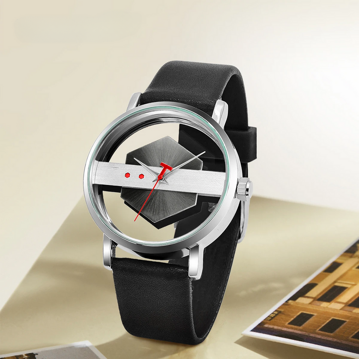 DialVorn - Orologio Con Quadrante Geometrico E Cinturino
