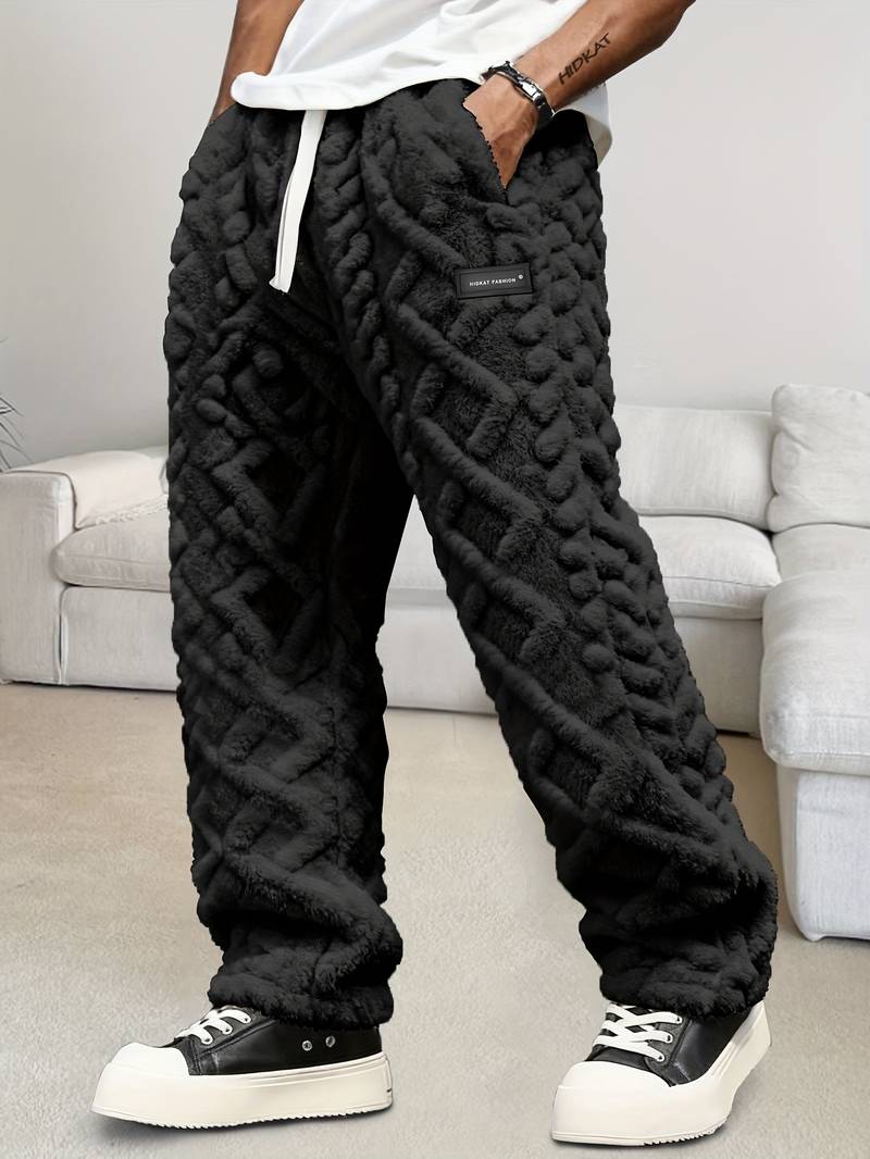 Zecharia - Pantaloni Con Motivo Geometrico e Vita Elasticizzata