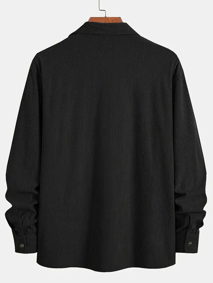 Rickey - Camicia Pulsante-Up Casuale In Velluto A Coste