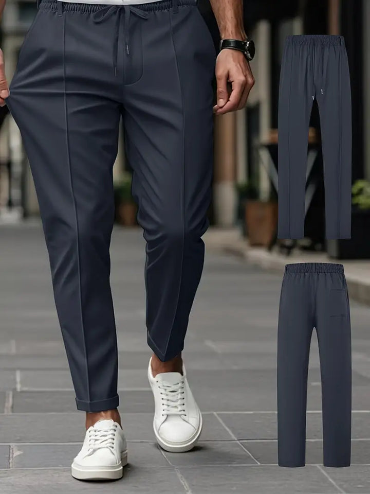 Crawford - Casual Vestibilità Slim Pantaloni Con Elastico in Vita