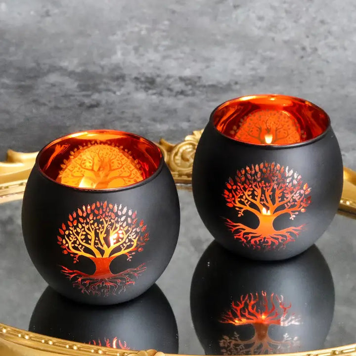 GlowRoot - Set Portacandele Albero Della Vita