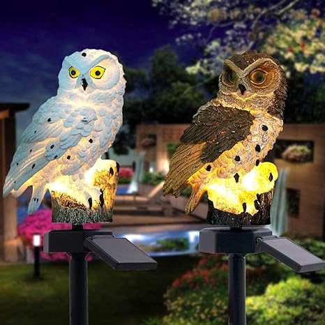 SolarOwl -  Lampada da Giardino a forma di Gufo Alimentata a Energia Solare