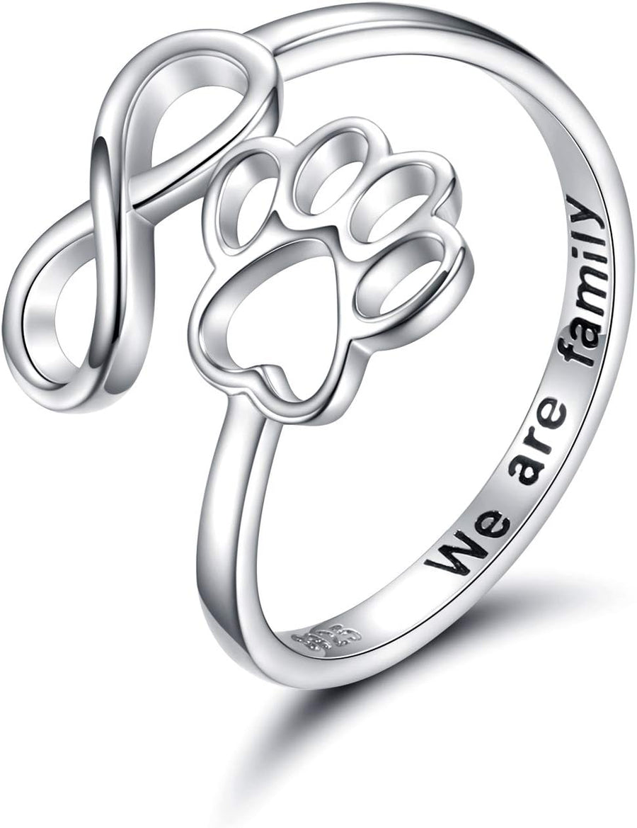 HeartPaw - Anello Realizzato a Mano con Impronta di Zampa e Cuore