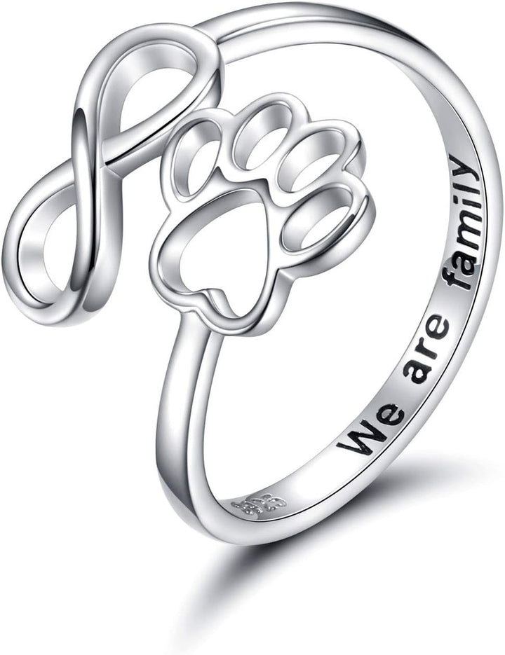 HeartPaw - Anello Realizzato a Mano con Impronta di Zampa e Cuore