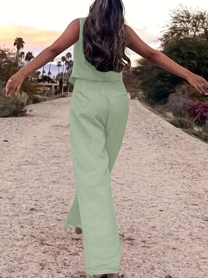 Jorja - Elegante Completo a Due Pezzi Senza Maniche