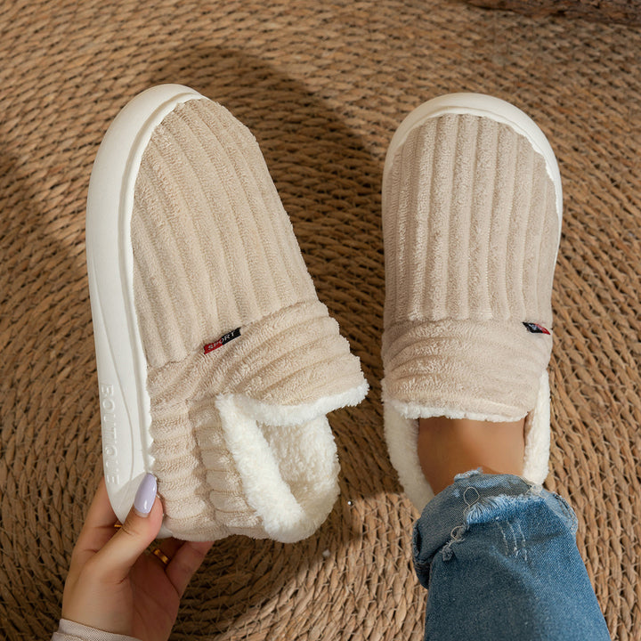 Keziban - Pantofole Slip-on a Coste con Fodera in Peluche