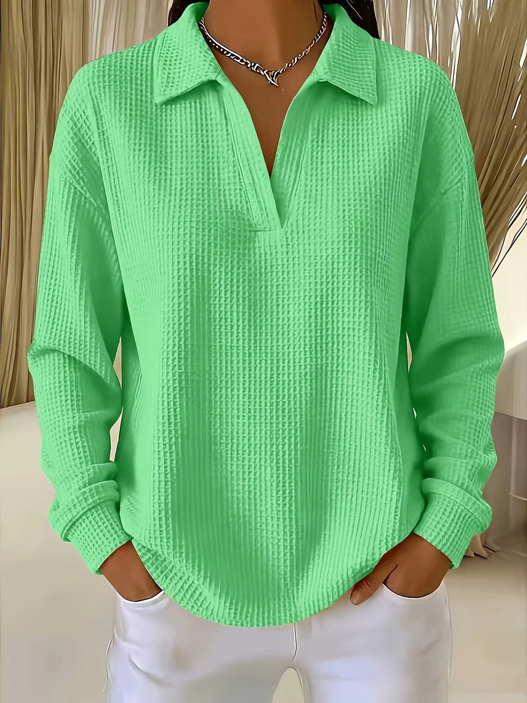 Daphnie - Elegante Camicia Con Colletto Alla Polo