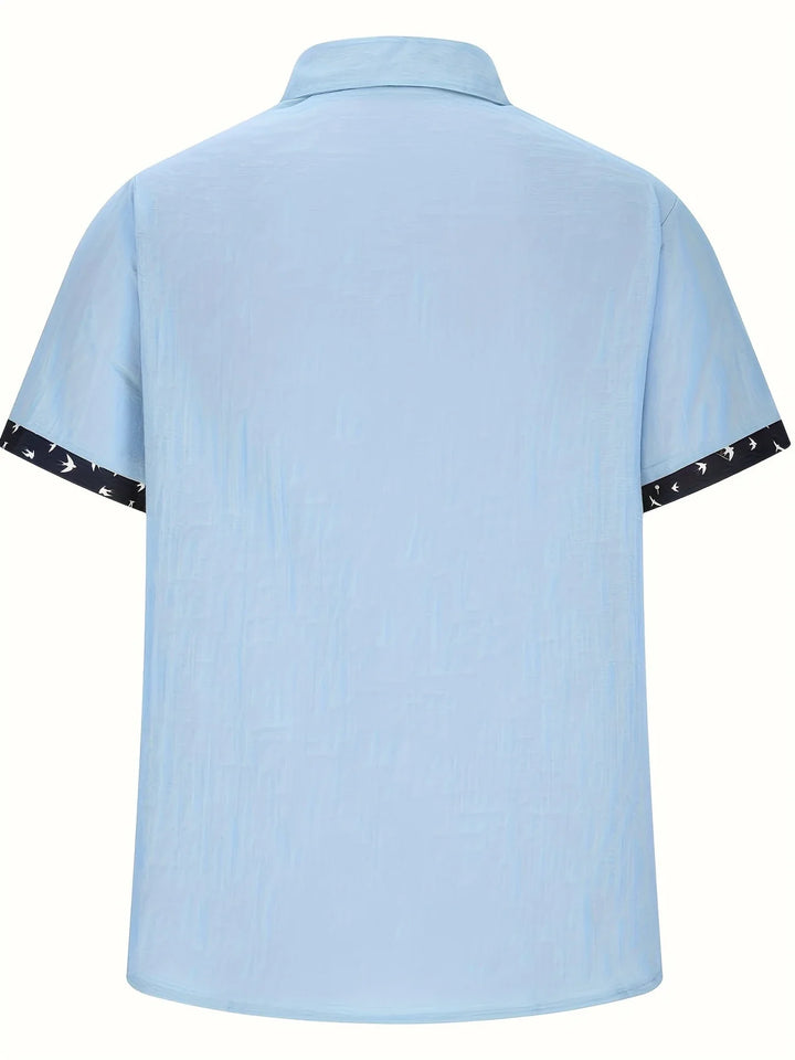 Trofim - Elegante Camicia Con Stampa Uccellino