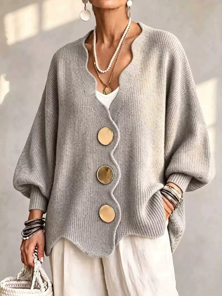 Gilian - Cardigan Abbottonato Con Bordo Smerlato