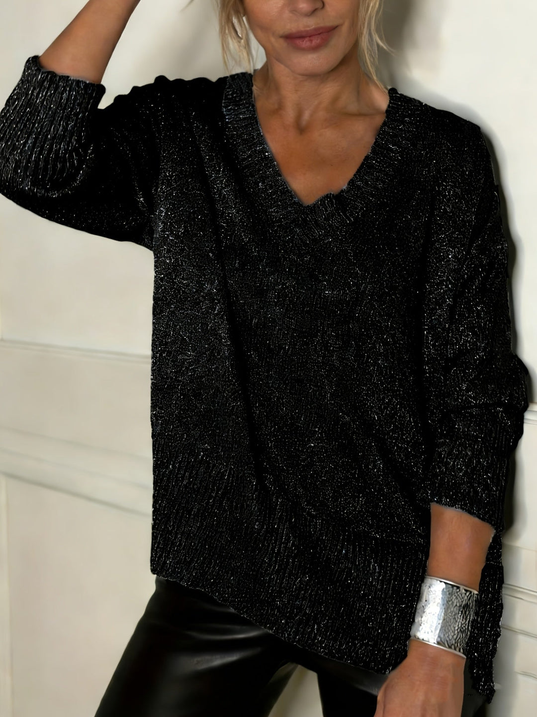 Healy - Maglione Lavorato a Maglia Con Scollo a V