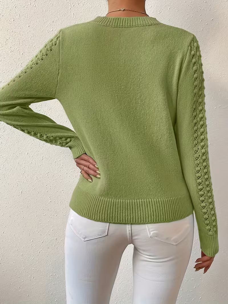 Shannen - Maglione Lavorato a Maglia a Maniche Lunghe