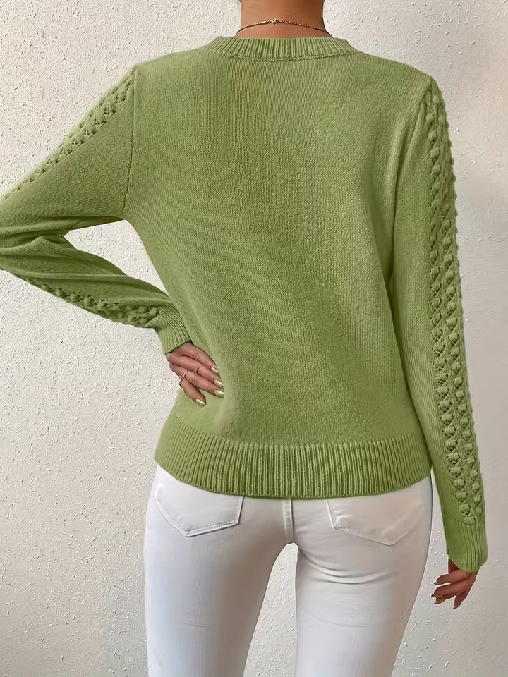 Shannen - Maglione Lavorato a Maglia a Maniche Lunghe