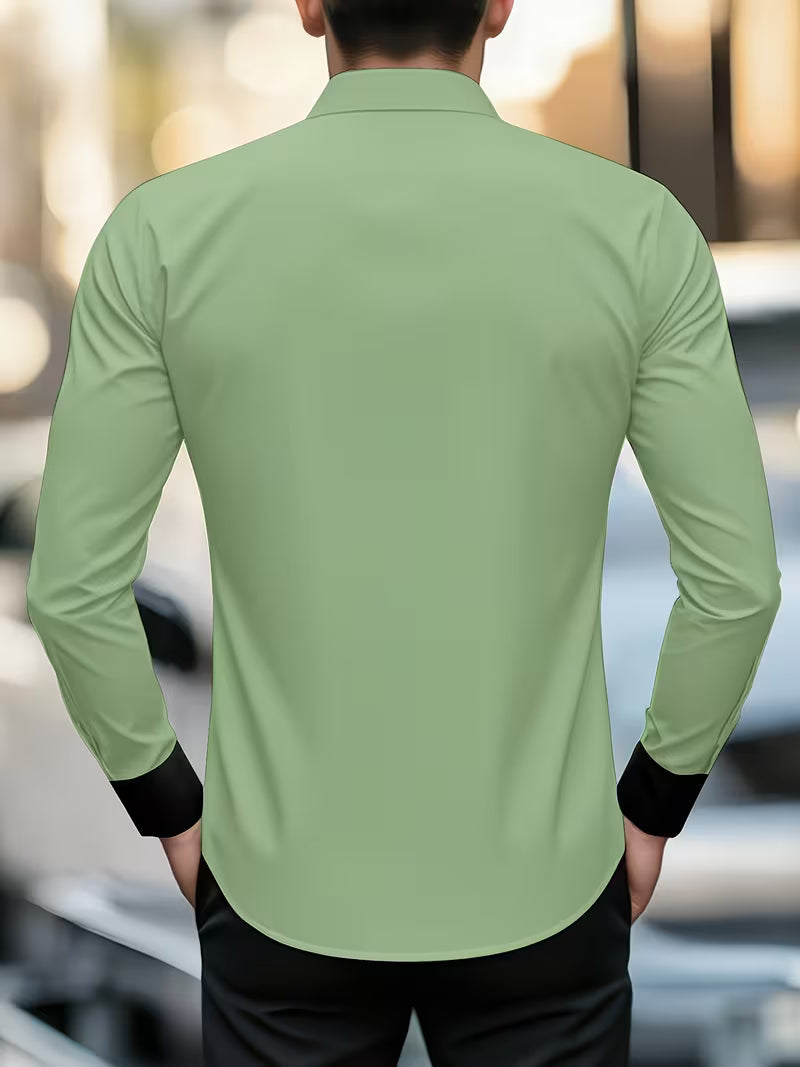 Zigmas - Elegante Camicia a Maniche Lunghe Con Bottoni