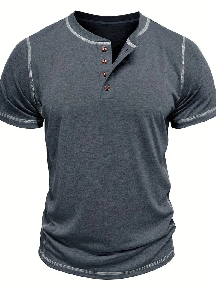 Orazio - Maglietta a Maniche Corte Con Bottoni