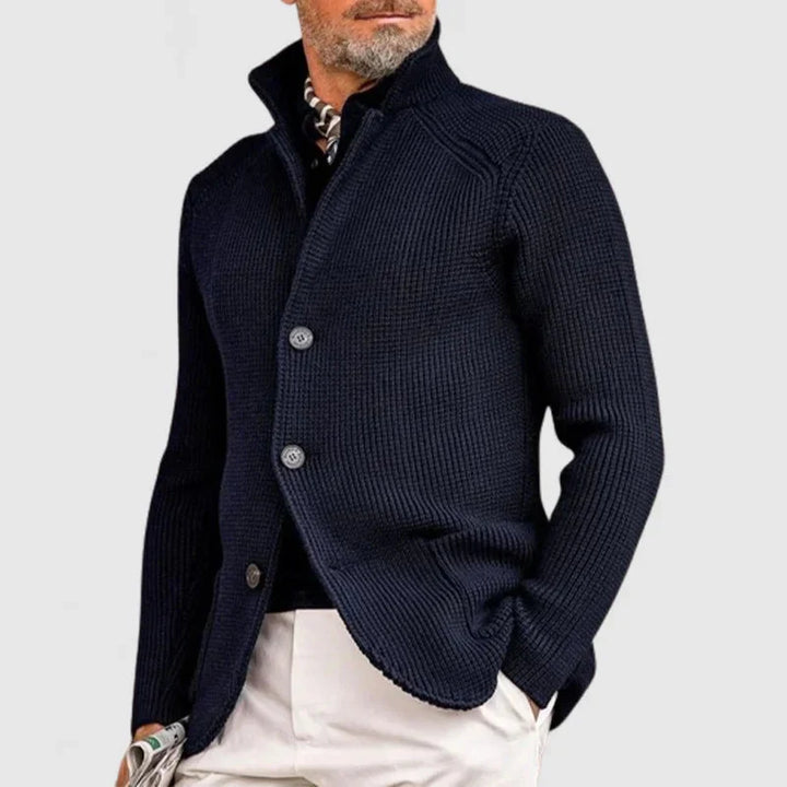 Maester - Elegante Cardigan a Maniche Lunghe Con Bottoni