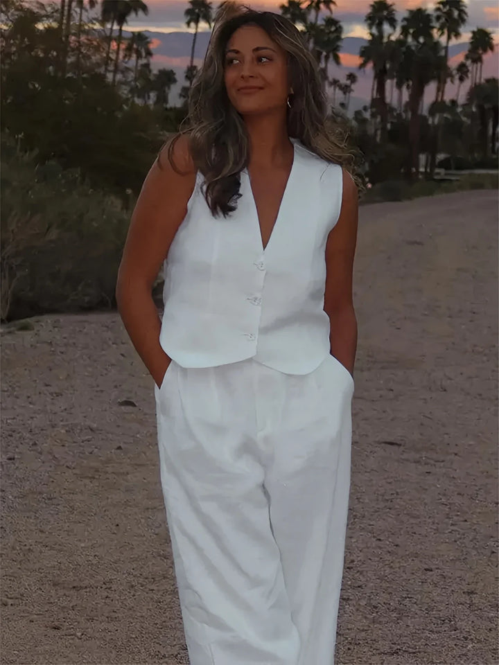 Jorja - Elegante Completo a Due Pezzi Senza Maniche