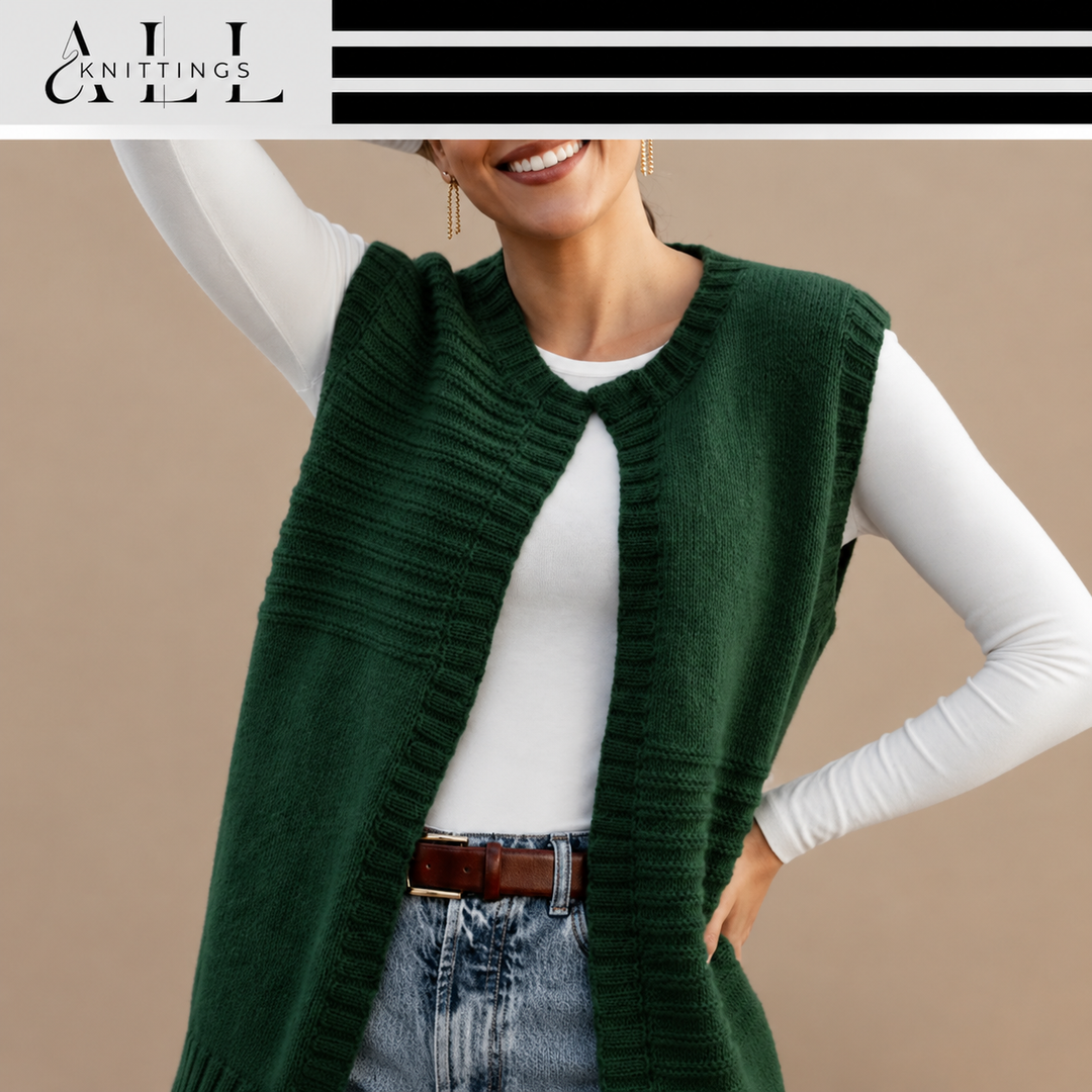 Lizzy - Gilet Senza Maniche Con Scollo Rotondo Ideale Per Guarda a Strati