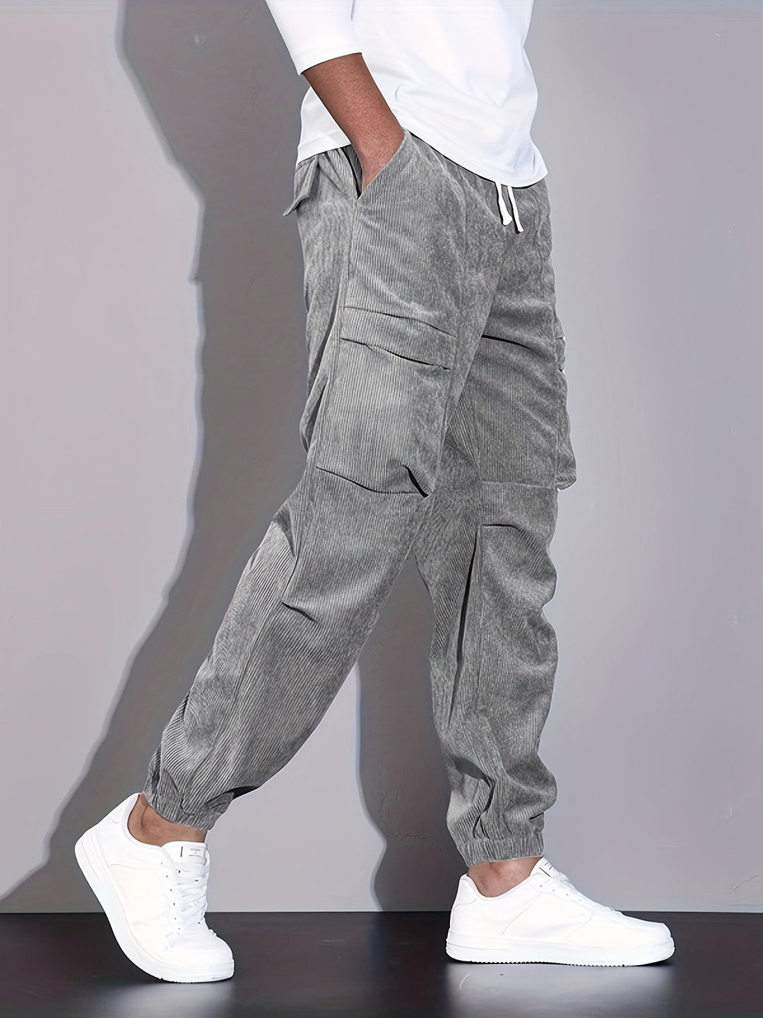 Blevin - Pantaloni Cargo Con Tasche Multiplo