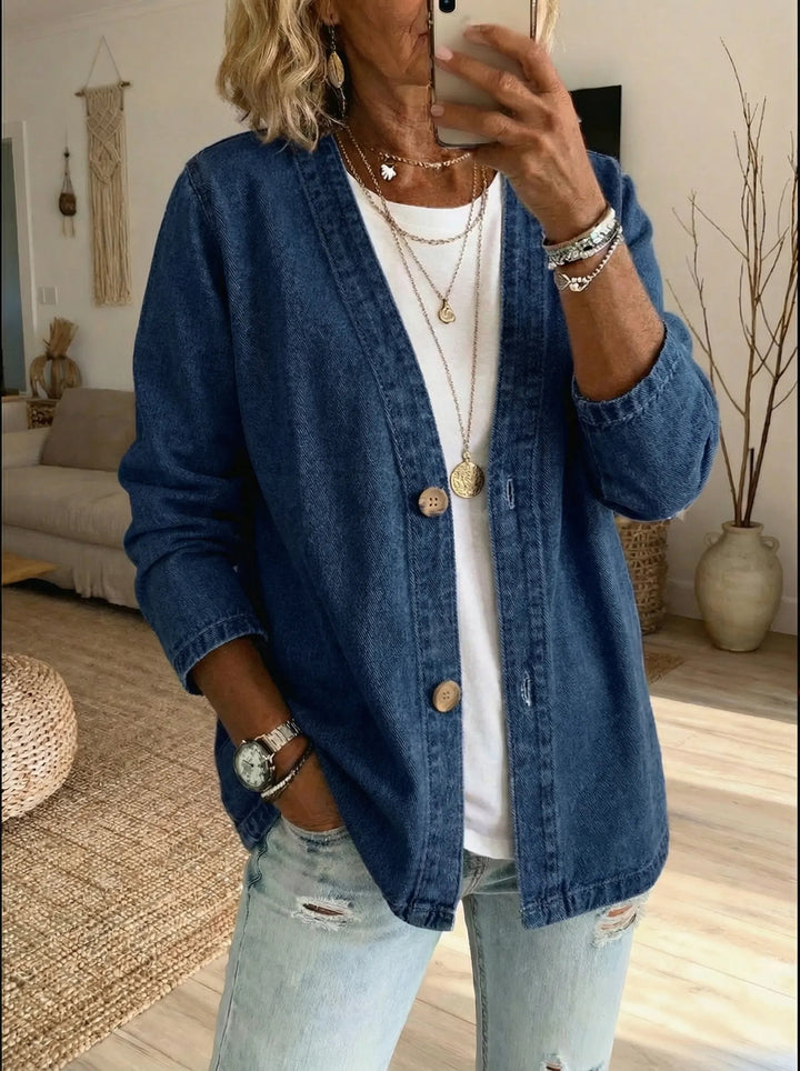 Helama - Giacca Casual in Denim Leggero
