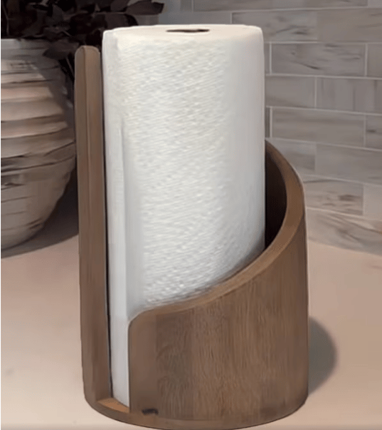 WoodRipple - Portarotolo in Legno per Carta Igienica