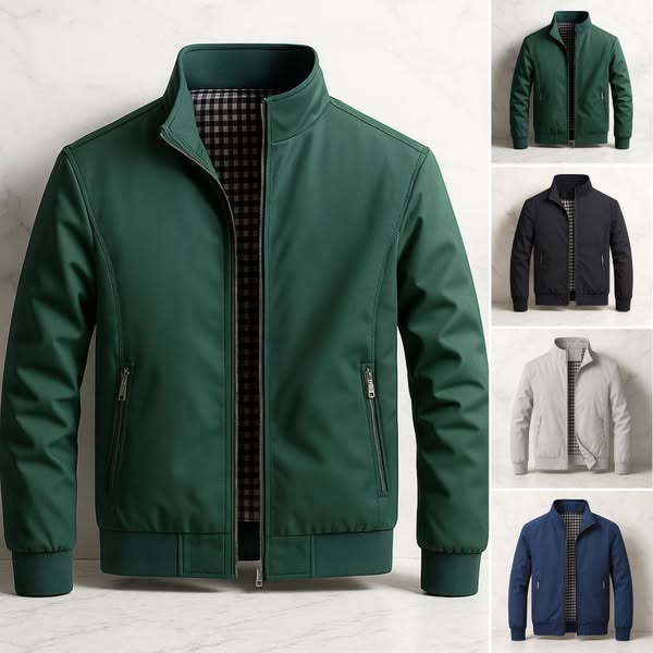 Charith - Giacca Casual a Maniche Lunghe Con Cerniera