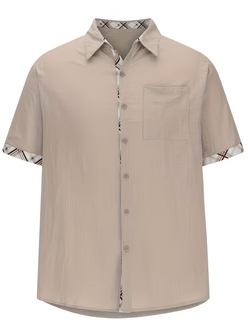 Kolby - Camicia a Quadri Patchwork Con Tasca