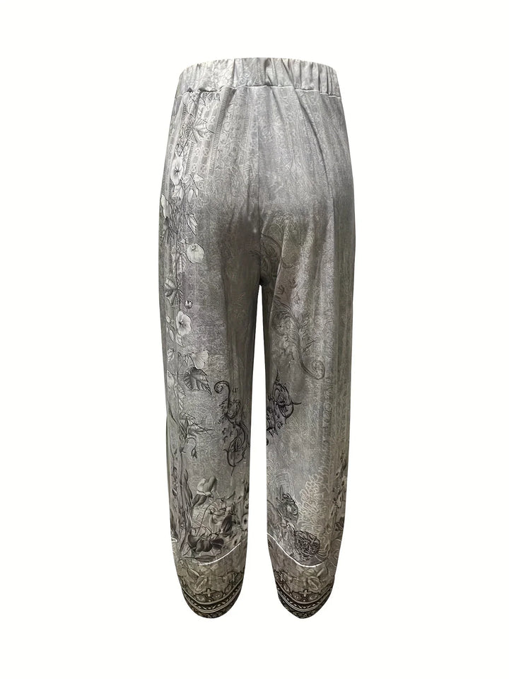 Kayden - Pantaloni Capri Floreali Vintage