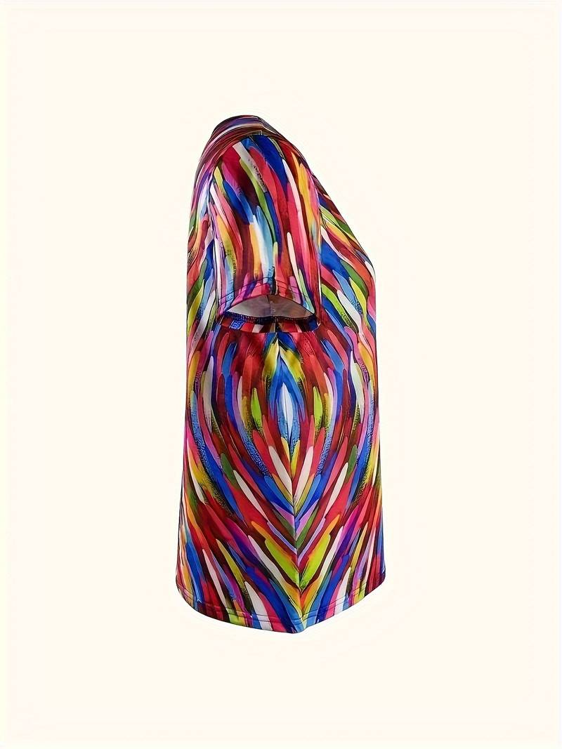 Vidumini - Top Estivo a Maniche Corte Rainbow