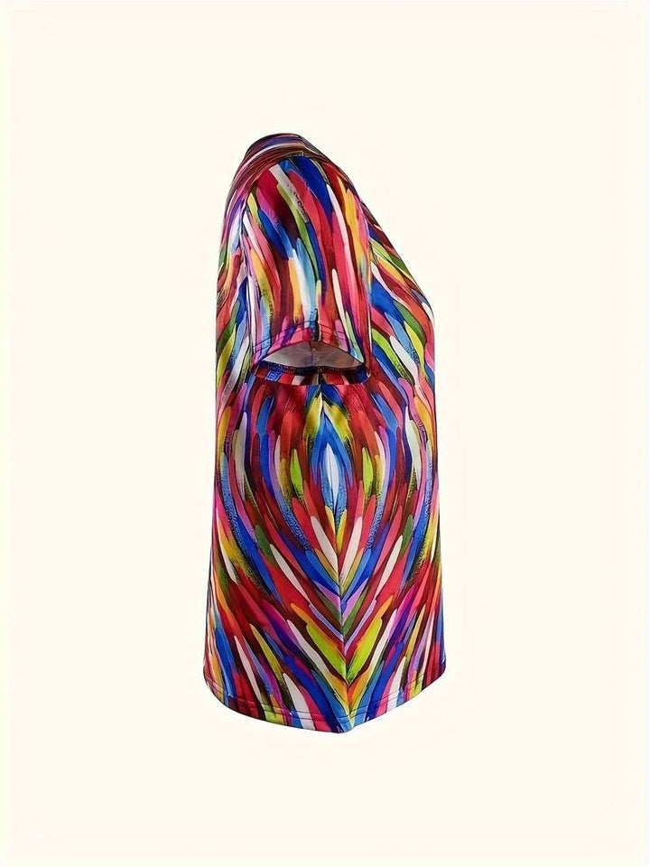 Vidumini - Top Estivo a Maniche Corte Rainbow