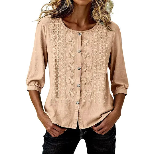 Andreza - Camicetta in Cotone Con Bottoni