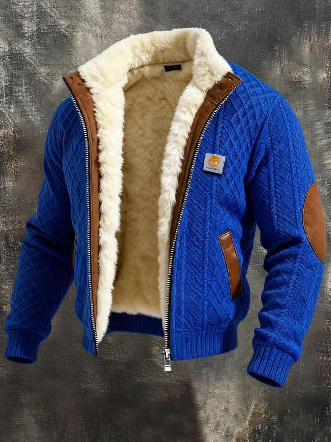 Claudio - Giacca lavorata a maglia con texture retrò