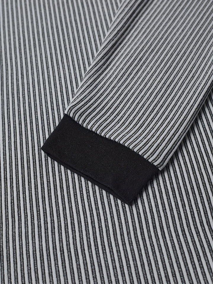 Deegan - Camicia Henley a Maniche Lunghe Con Colletto a Righe in Tessuto Testurizzato