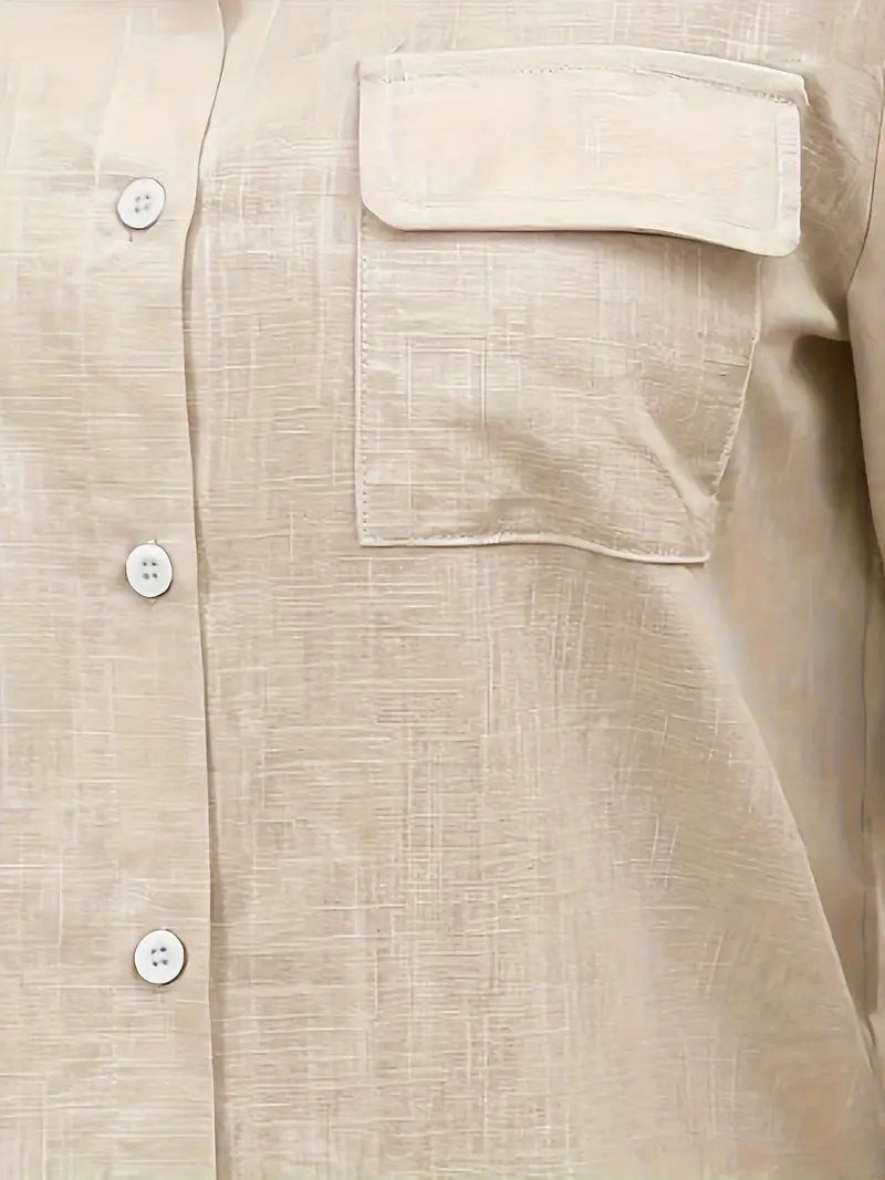 Athena - Camicia In Cotone Con Tasche Frontali