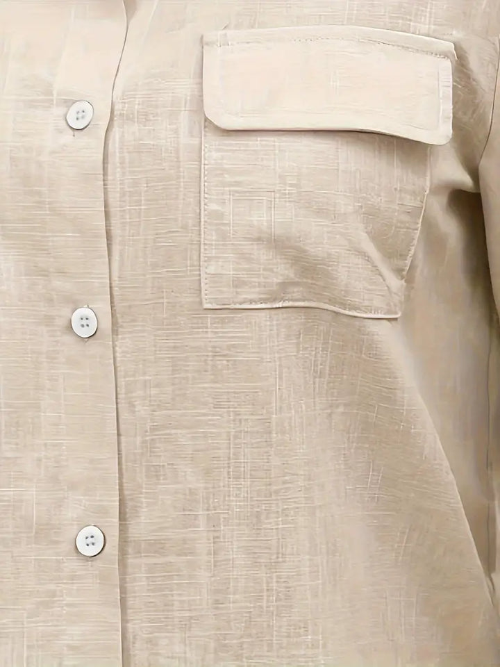 Athena - Camicia In Cotone Con Tasche Frontali