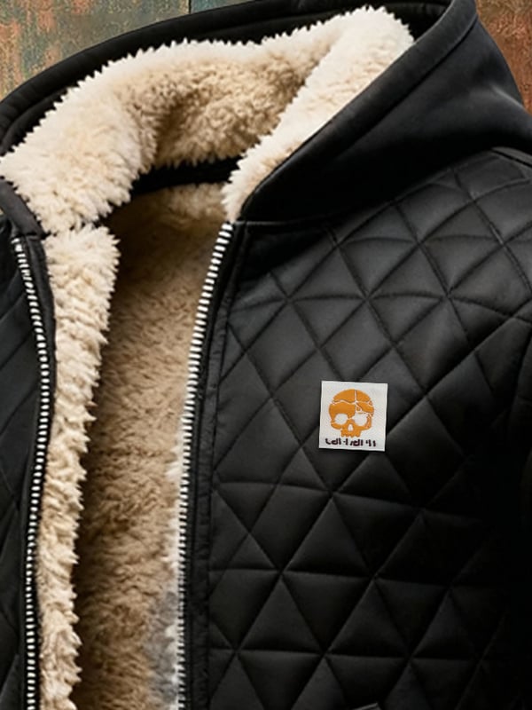 Jorginho - Giacca Outdoor Con Motivo a Rombi Lavorato a Maglia