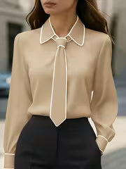 Briella - Camicia a Maniche Lunghe Con Laccio Frontale