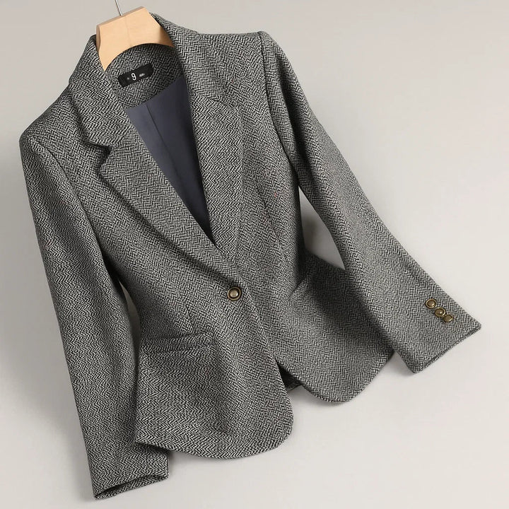 Cesira - Blazer In Tweed A Spina Di Pesce