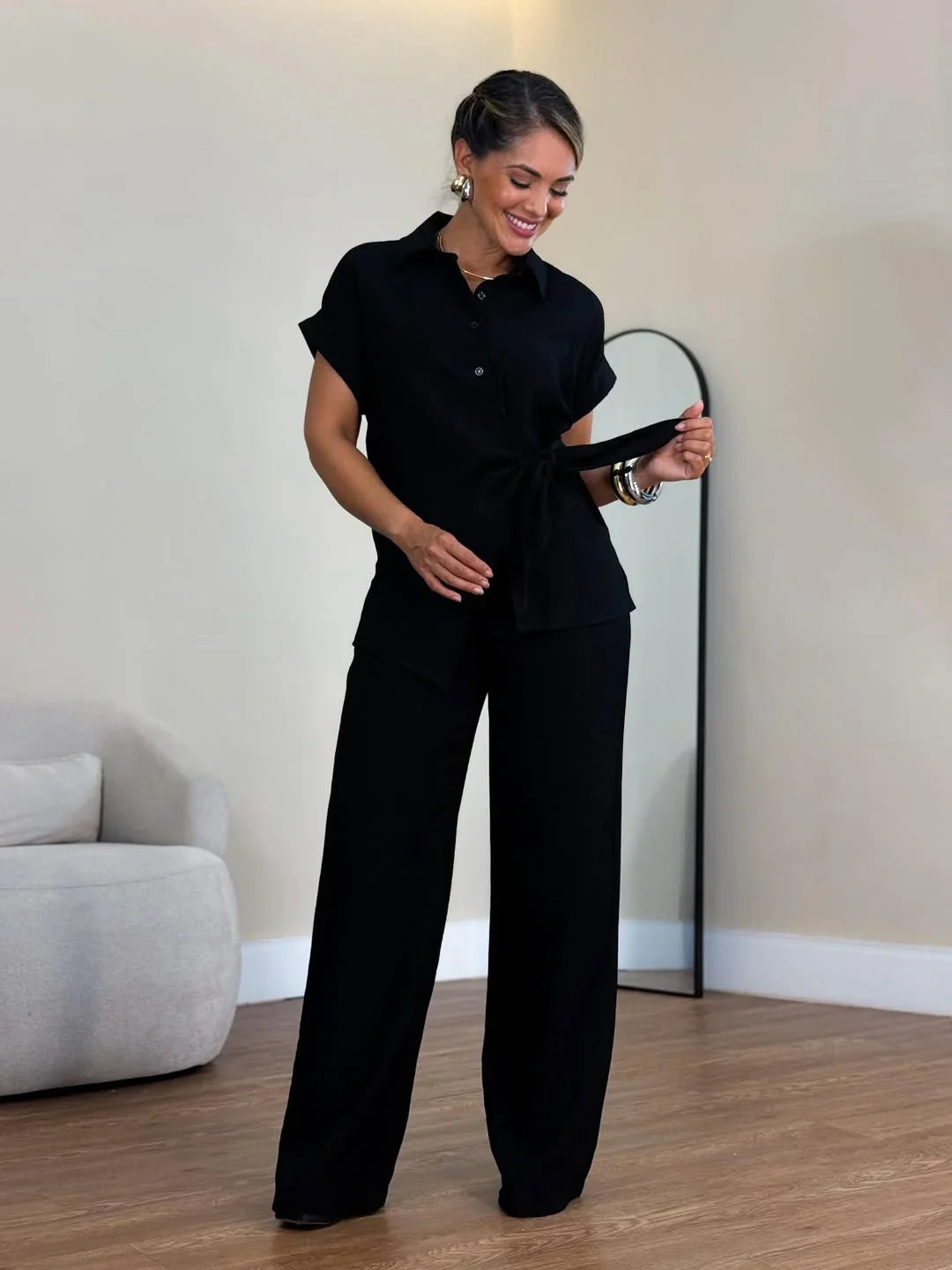 Lorie - Elegante Completo a Due Pezzi Con Laccio Frontale