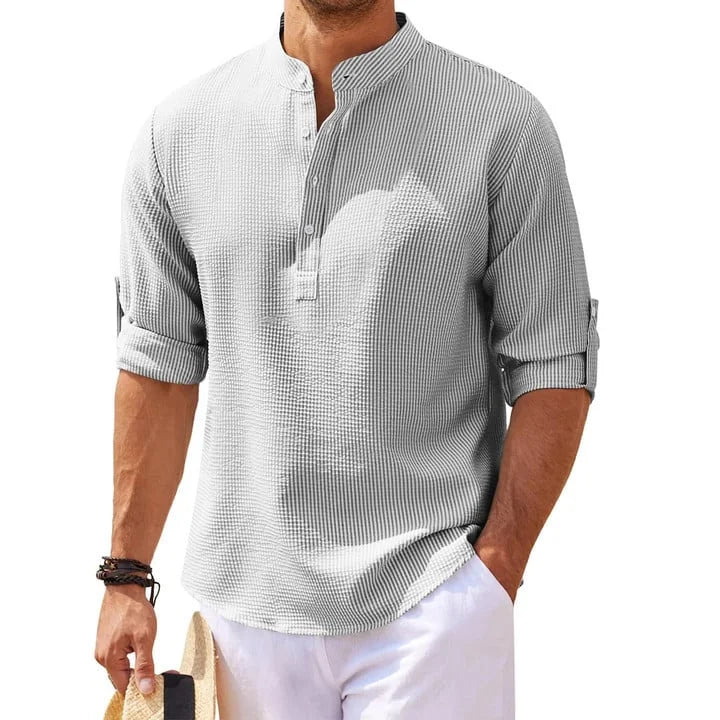 Tjeerd - Camicia Casual a Maniche Lunghe