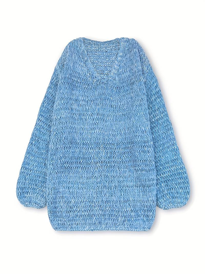 Lital - Elegante Maglione Morbido Con Scollo a V