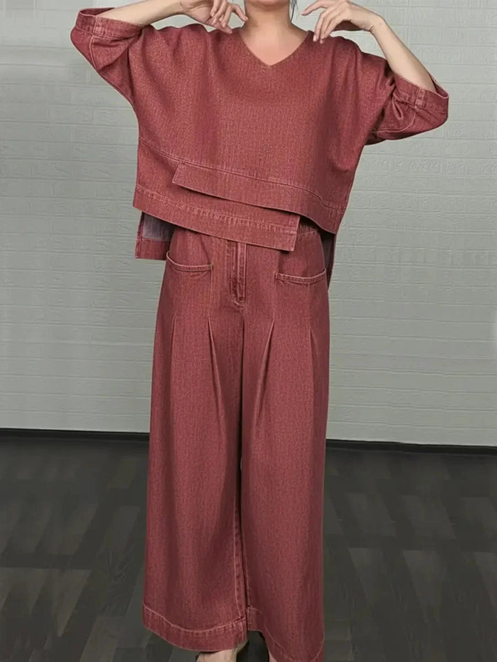 Ojinika - Set Casual In Denim a Due Pezzi