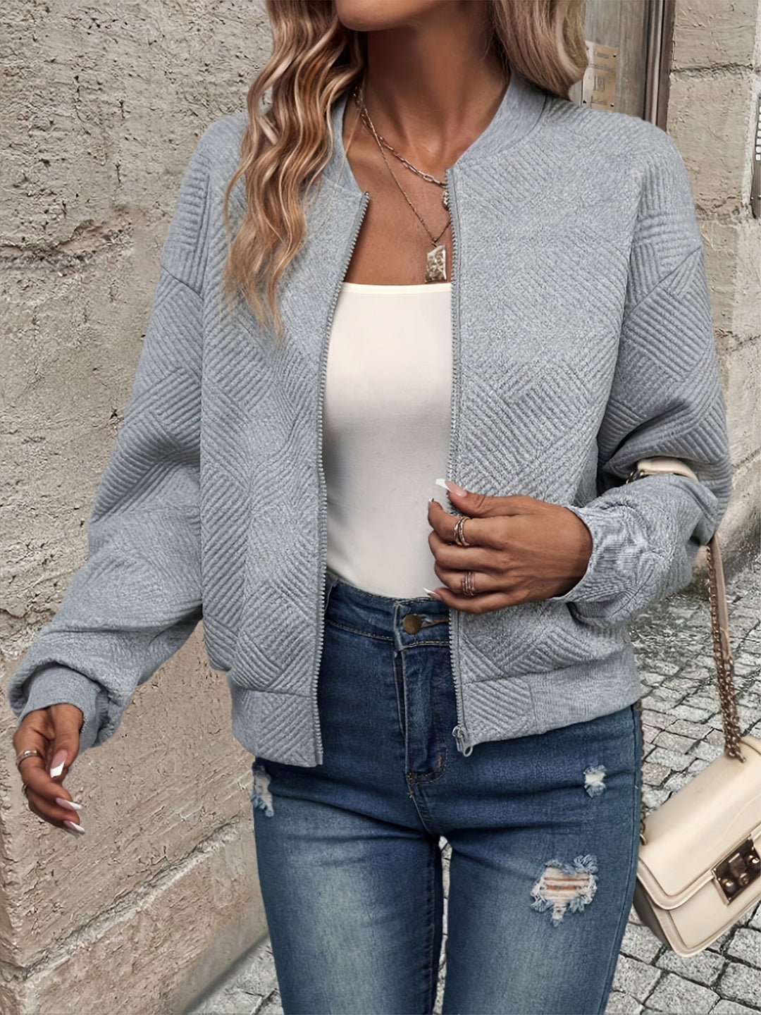 Jemma - Giacca a Maniche Lunghe Con Zippare
