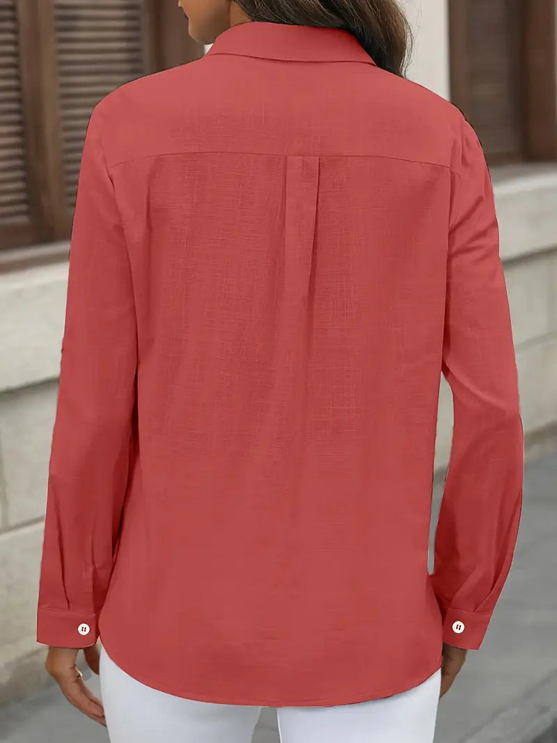 Athena - Camicia In Cotone Con Tasche Frontali
