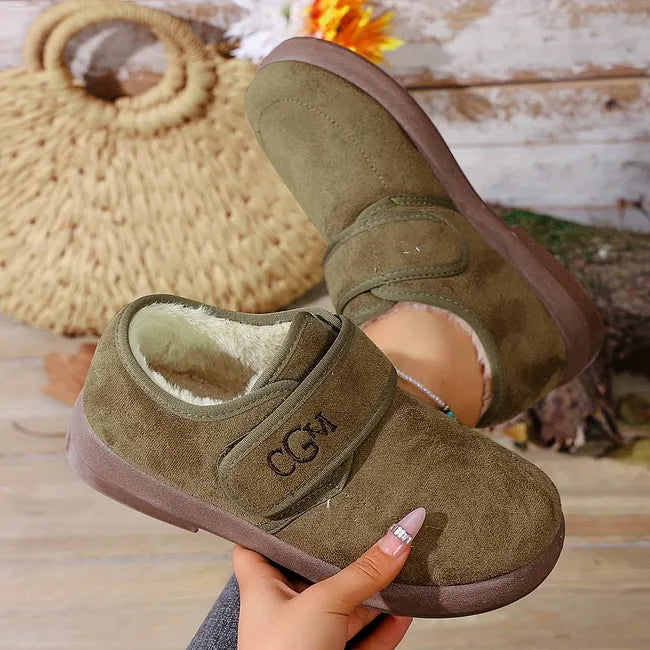 Rokia - Scarpe in Pelliccia Sintetica Con Cinturino Regolabile