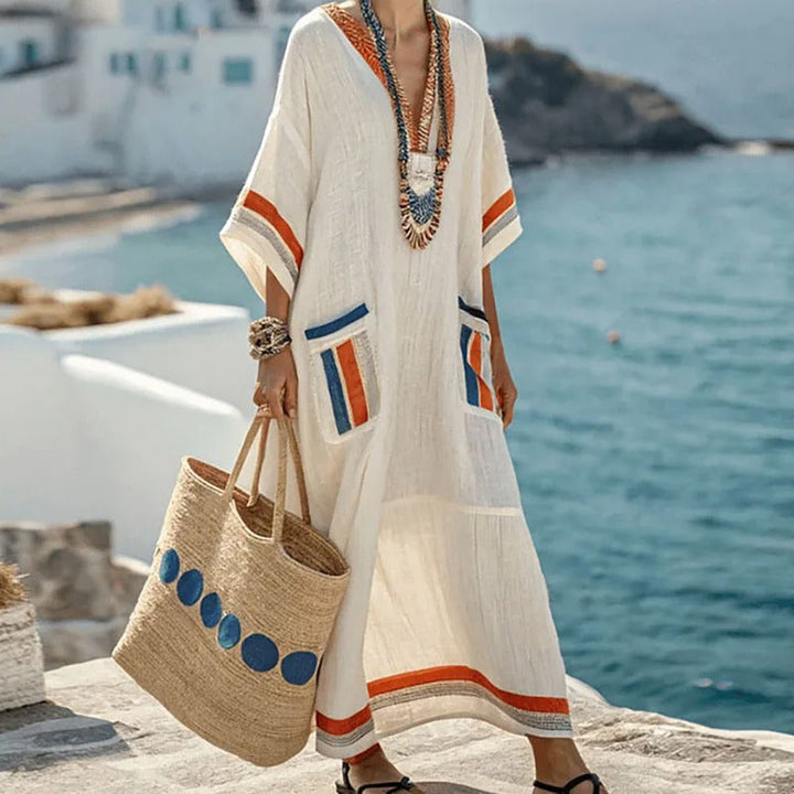 Xenia - Elegante Abito Lungo Con Tasche