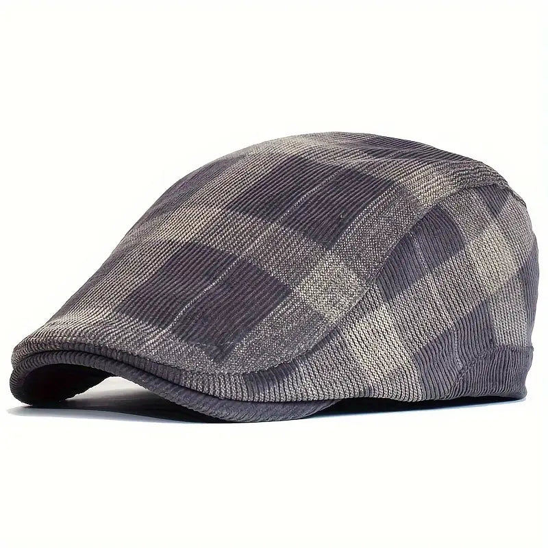 Enriko - Berretto Vintage in Cotone a Quadri