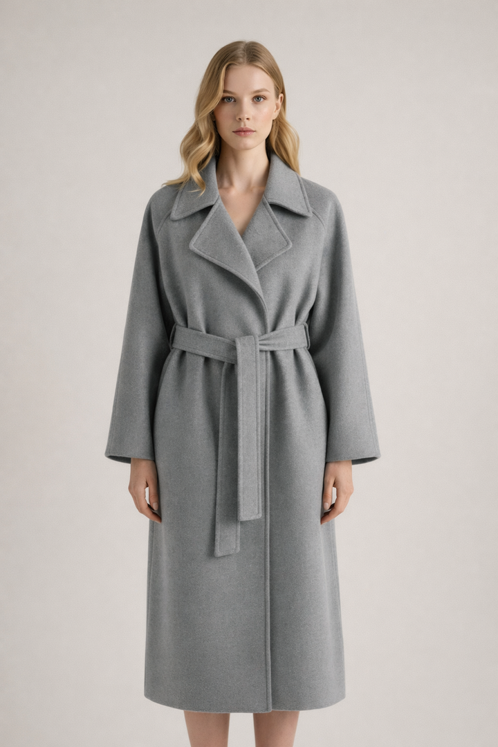 Shulamit - Elegante Soprabito a Maniche Lunghe Con Cintura