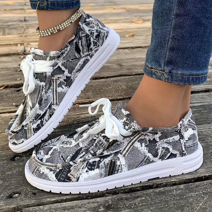 Ulanda - Scarpa Da Ginnastica Antiscivolo Con Stampa Denim