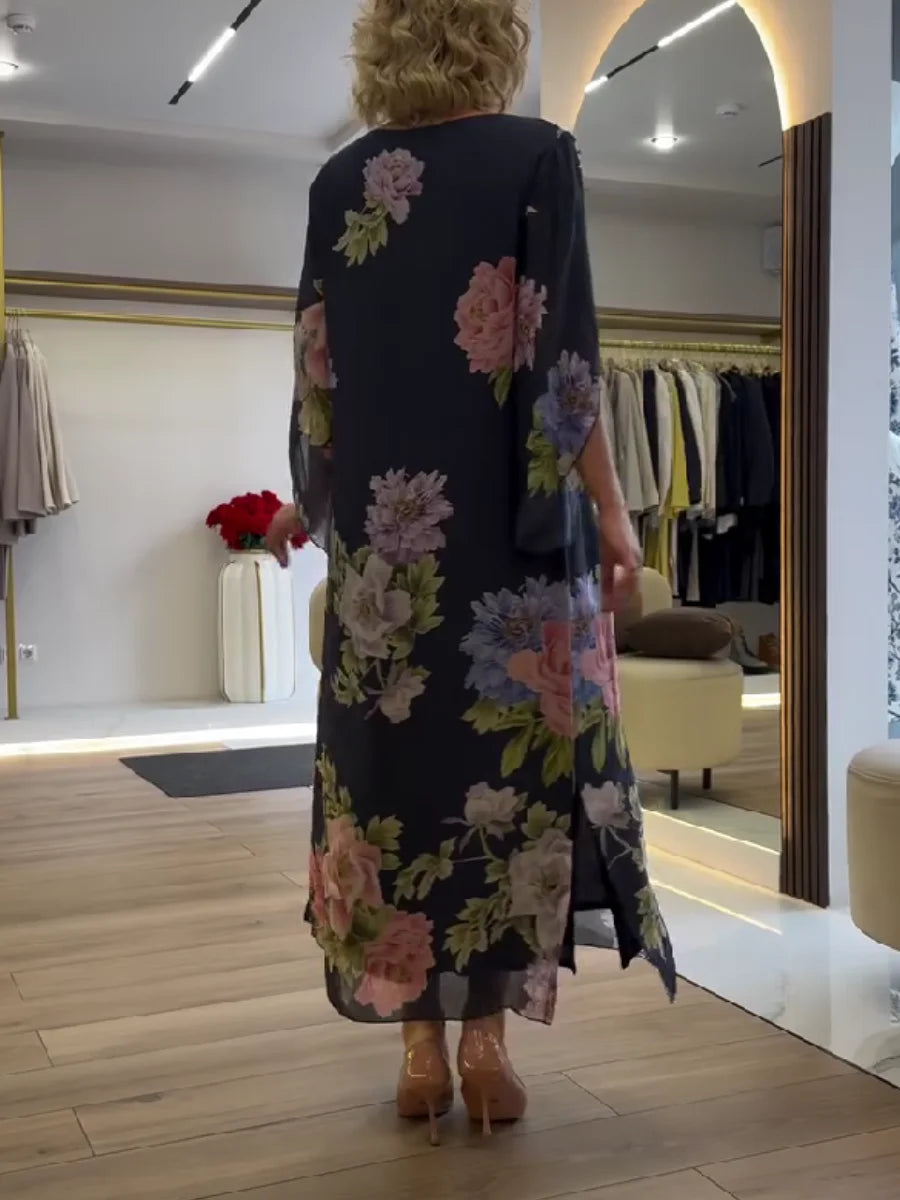 Yael - Abito Lungo Con Stampa Floreale
